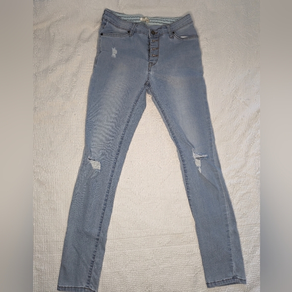 Roxyâ•‘Skinny Blue Jeansâ•‘Size 29 - Picture 2 of 5
